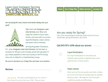 Tablet Screenshot of evergreenlawncare.info